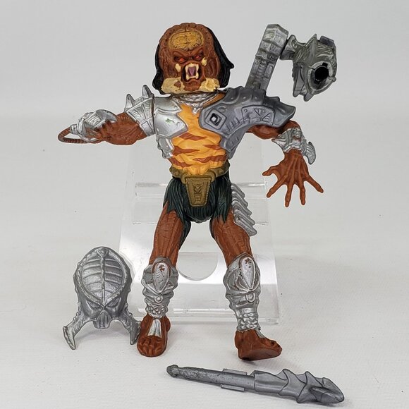 Complete 1993 Kenner Aliens vs Predator Cracked Tusk Predator Action Figure 90s - Picture 1 of 9